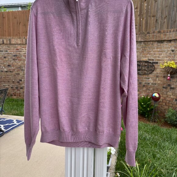 Ari8to 100% Marino Wool Mens Sweater Purple Size XL New With Tags - Picture 1 of 9
